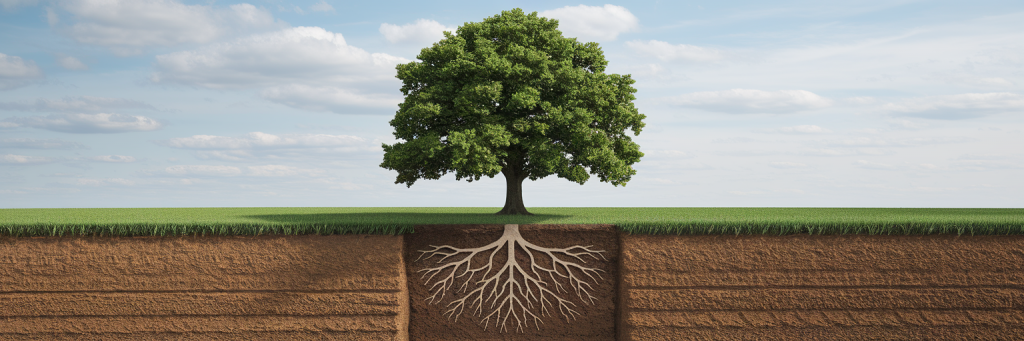 Starker Baum als Symbol für Langlebigkeit