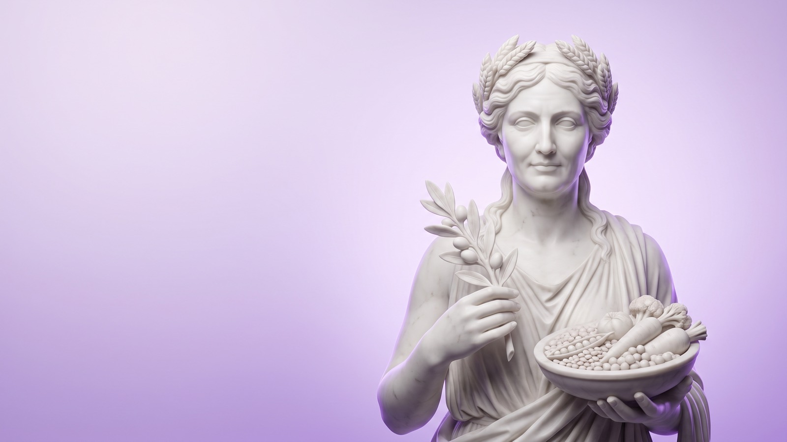 Säule Ernährung: Marmorstatue im beyond100-Stil
