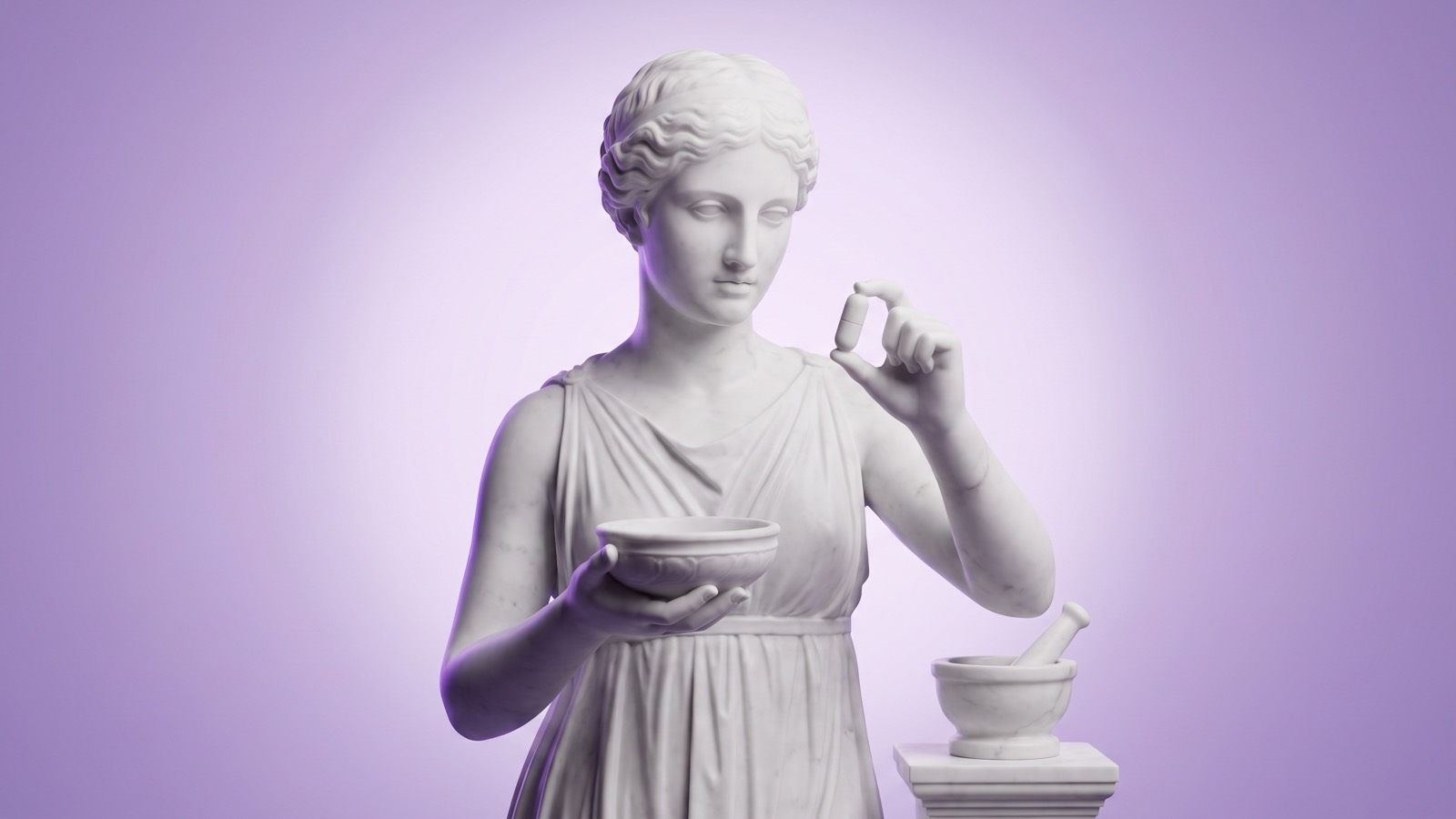 Säule Supplemente: Marmorstatue im beyond100-Stil